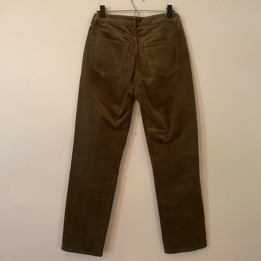 Quince Brown Corduroy Straight Leg Pants Minimalist High Rise Women's size 6 - Picture 5 of 10